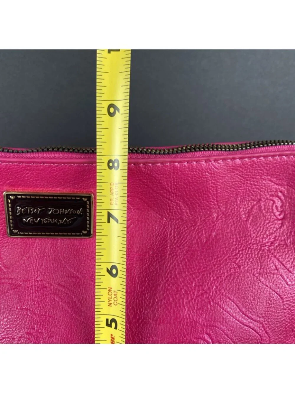 Betsey Johnson NY Large Pink Rose Purse Wristlet Bag NWOT - Picture 12 of 15